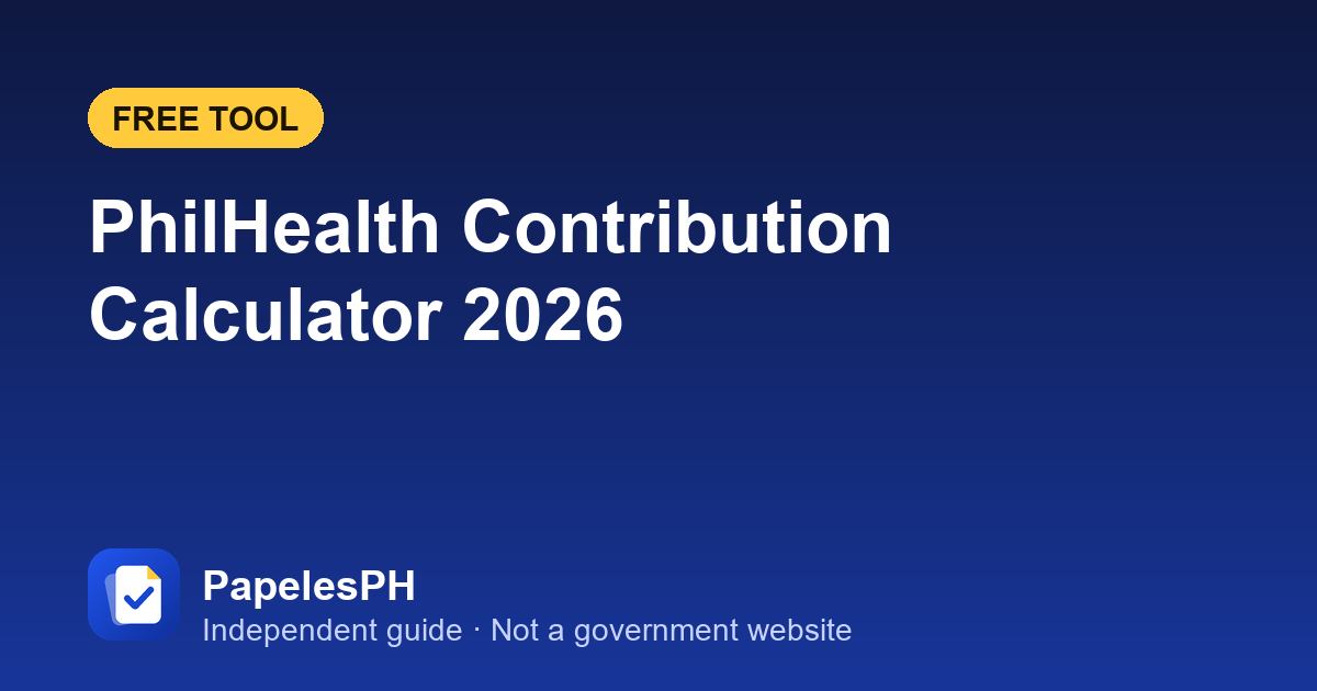PhilHealth Contribution Calculator 2026 (Employee & OFW)